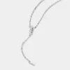 2025-12-053 Silverhalsband med liten rund länkkedja med kedjehänge med vita zirkoner