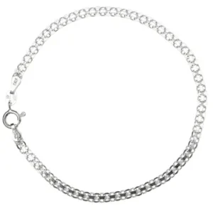 Kedjearmband modell rep i 925 diamantbeströdd sterlingsilver