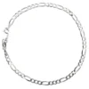 Figarokedja i diamantmönstrat sterlingsilver – armband