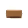 Mini clutch i äkta läder med avtagbar kedja, Made in Italy