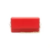Mini clutch i äkta läder med avtagbar kedja, Made in Italy
