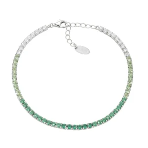 Grönt Degradé tennisarmband med zirkoner 2,5 mm