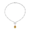 Stardust Choker-halsband med vita zirkoner och gul droppe