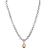 Stardust Choker-halsband med vita zirkoner och gul droppe
