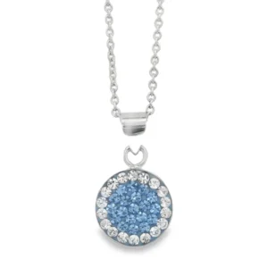 Halsband Natalie 925 silver kristall ljus safir