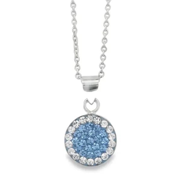Halsband Natalie 925 silver kristall ljus safir