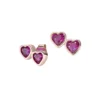 Två Rubinhjärtan Earrings
