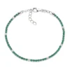 Rhodium Tennisarmband Gröna zirkoner