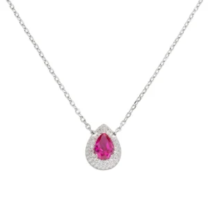 Goccia d'Amore" Silverhalsband med zirkoner