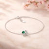 "Quadricuore" Silverarmband med zirkoner